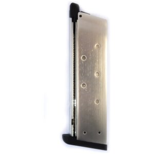 WE 1911-MEU (BUMPER BASE) CHROME GREEN GAS MAGAZINE