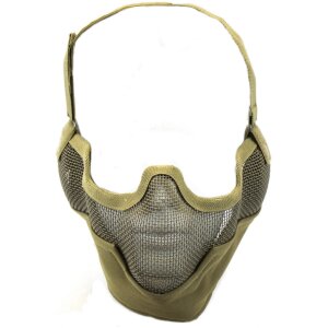 NUPROL PLAIN MESH LOWER FACE PROTECTION V2 WITH EAR SHIELD TAN