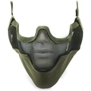 NUPROL PLAIN MESH LOWER FACE PROTECTION V2 WITH EAR SHIELD GREEN